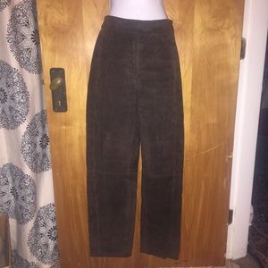 Dark Brown Suede Leather Bagatelle Size 4p Pants